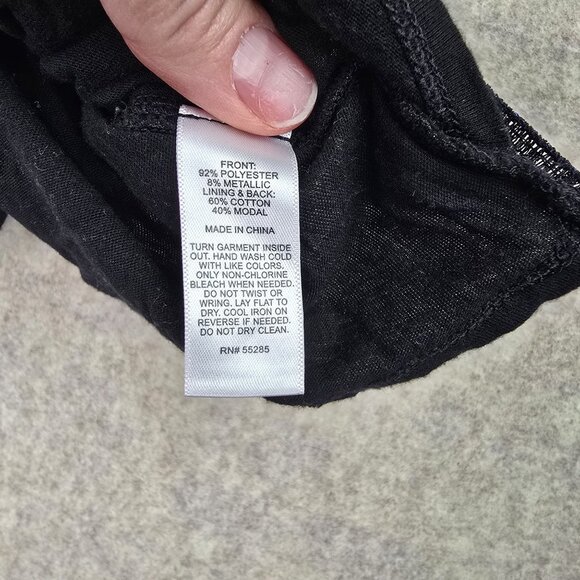 Express Womens Sleeveless Glitter Top Blue Beaded Design With Black Lining Small - Picture 5 of 7